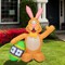 Northlight Inflatable LED Lighted Easter Bunny with Egg Outdoor Decoration - 4'